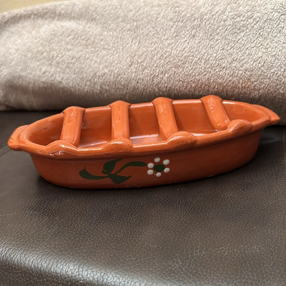 Portuguese Terracotta Chouriço Sausage Handmade Cooker & Serving Dish